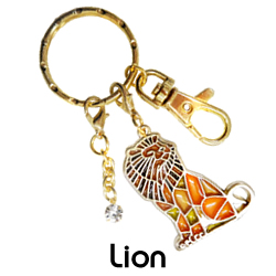 ステンドキーチェーン/ライオン