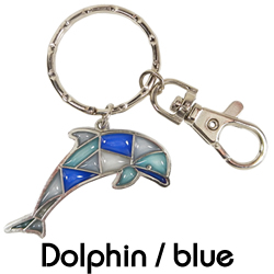 ステンドキーチェーン/イルカ