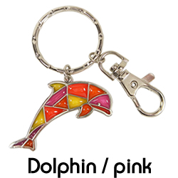 ステンドキーチェーン/イルカ