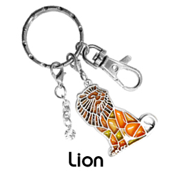 ステンドキーチェーン/ライオン